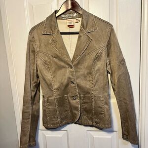 Parasuco Tan Blazer Tailored Cotton Blend